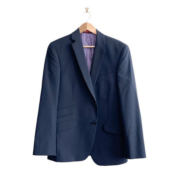 Ted Baker Men's Joe CT Suit Jacket Lined Double Flap Pockets Black 42R - Picture 1 of 10